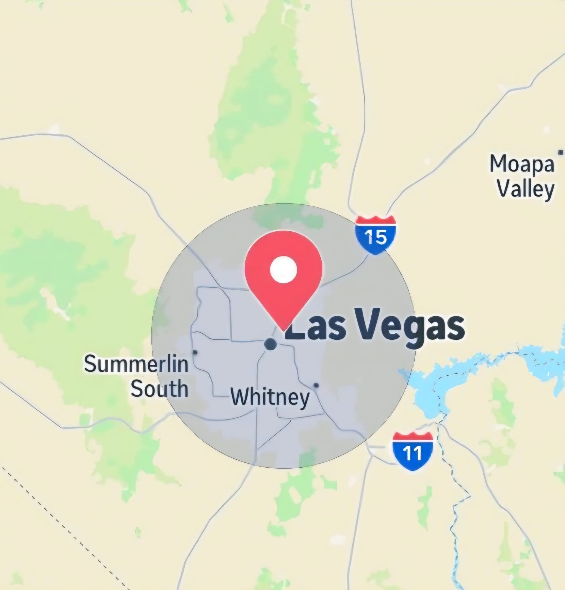 Service area around Las Vegas