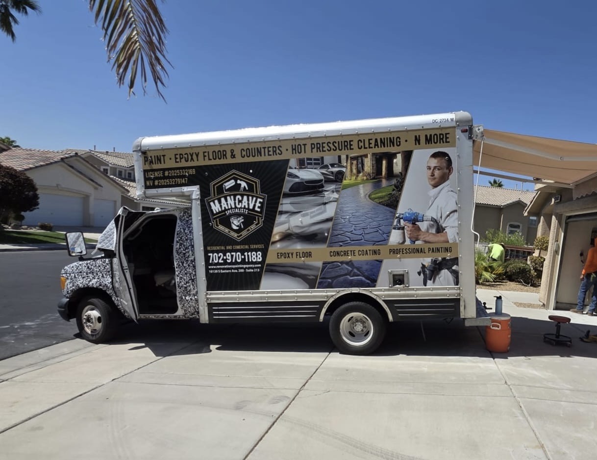 Mancave Specialists work truck